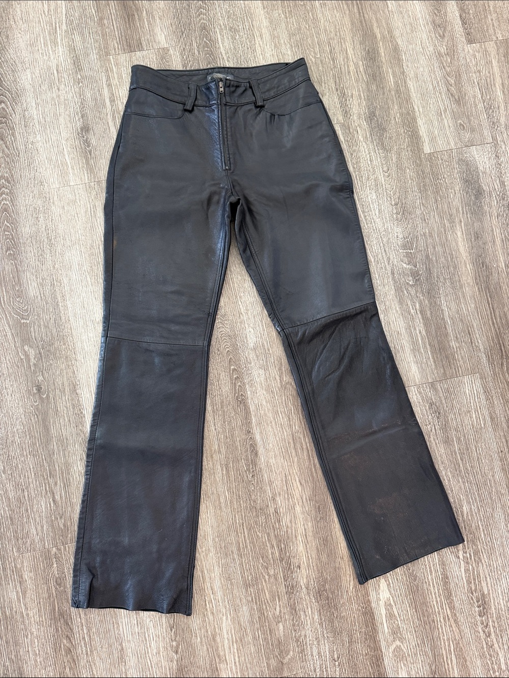 Vintage banana republic Y2K leather pants bootcut straight leg 2